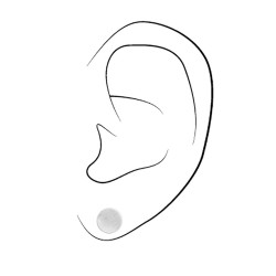 Osira Oorstekers - Zilverkleurig - Rondje - Mat - Geplatineerd - Ø 7mm - L60111R