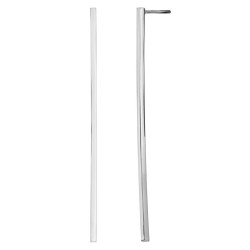 Osira Earrings - Silver Coloured - Bars - platinum Plated - 60 mm -  L60160R