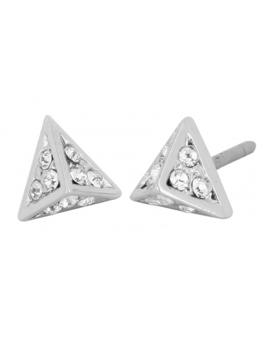 Osira Pierced Earrings Crystal Pyramid with Preciosa Crystals Platinum plated - L60299R