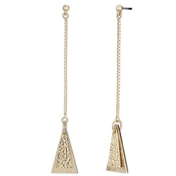 Osira Oorhangers - Hanging Triangle - 22kt Verguld - 70 mm
