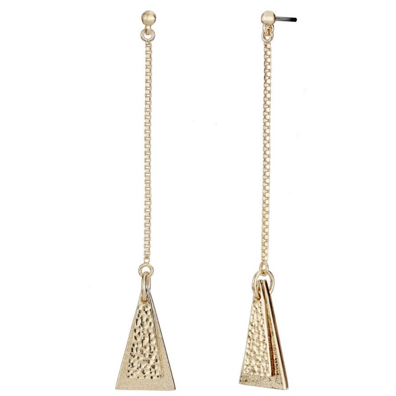 Osira Ohrstecker - Hanging Triangle - 22kt Vergoldet - 70 mm - L60301G Osira Ohrstecker - Hanging Triangle - 22kt Vergoldet - 70 mm - L60301G