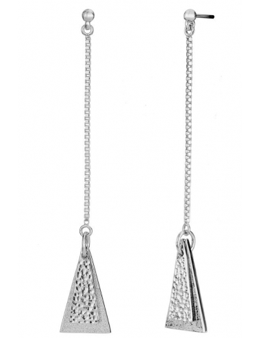 Osira Pierced Earrings Hanging Triangle Platinum plated - L60301R