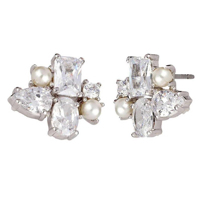 Osira Pierced Earrings Sparkling Mess with Cubic Zircon - L60529R