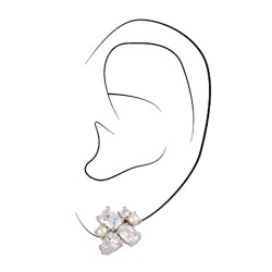 Osira Oorbellen - Sparkling Mess - Zilverkleurig - Parels - Zirkonia - Geplatineerd - L60529R