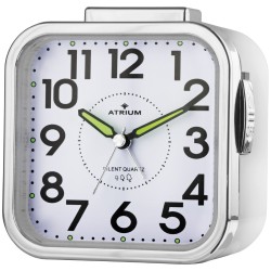 ATRIUM Alarm Clock - Seniors - Analogue - White - Clear - Easy to use - A530-0