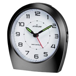 ATRIUM wekker - Radiogestuurd - Analoog - Zwart - A620-7
