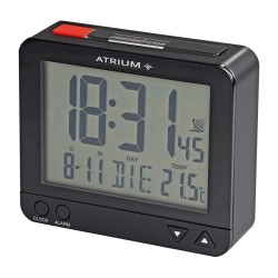 ATRIUM wekker - Radiogestuurd - Digitaal - Zwart - A760-7