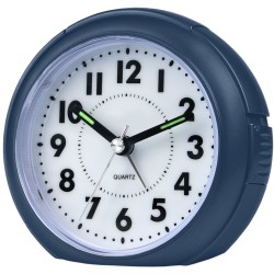 ATRIUM Wekker - Analoog - Donkerblauw - Zonder tikgeluid