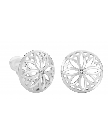 Traveller Clip Earrings with Crystals from Preciosa Platinum plated - 156967