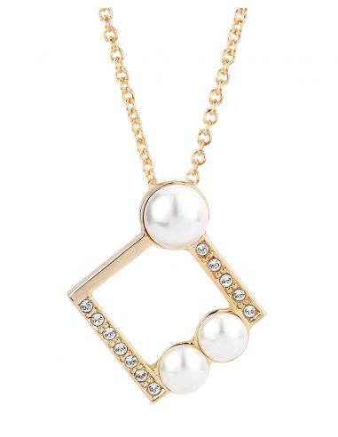 Traveller Necklace - Women - Pearl - 38/44cm - Gold plated -114183
