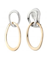 Traveller Clip-on Earrings - Drop Earrings - Platinum & 22ct Gold plated -...