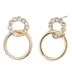 Traveller Ohrhänger - 22kt Vergoldet - Kristalle - Ringe - 24x17 mm - 157248