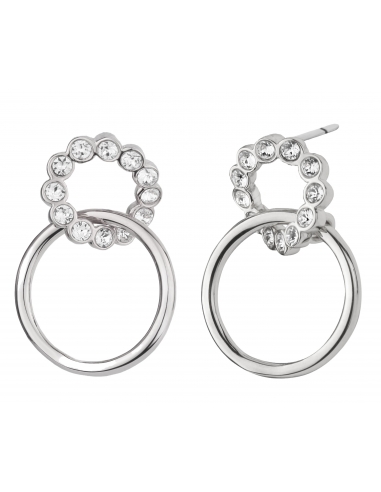Traveller Drop Earrings Platinum plated Crystals from Preciosa - 157249