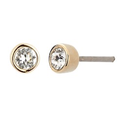 Traveller Oorstekers - 22kt Verguld - Kristal - Ø 4mm