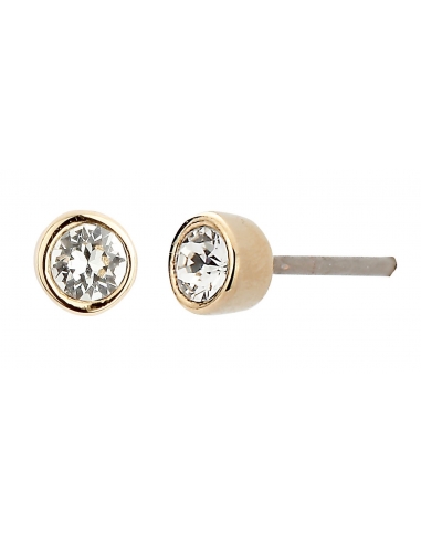 Traveller pierced earring - 22ct gold plated - Preciosa Crystal - 145596