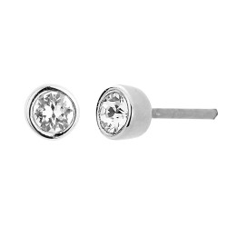 Traveller Ohrstecker - Silberfarben - Kristalle - Platiniert - Ø 4mm - 145597
