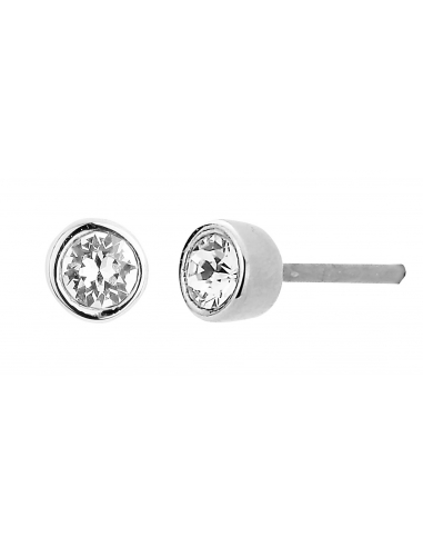 Traveller pierced earring - platinum plated - Preciosa Crystal - 145597