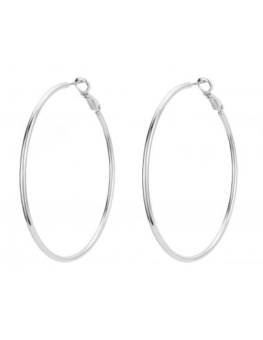 Osira Hoop Earrings - platinum plated - 55mm - 157131/L