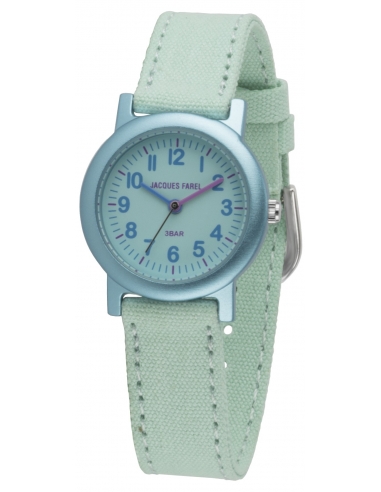 Jacques Farel Eco Kinderhorloge - Mintkleurig - ORG0309