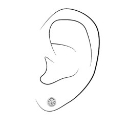 Traveller pierced earring - platinum plated - 145081