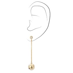 Traveller Drop Earrings Pierced Earrings Gold plated with Crystals from Preciosa - 50mm - 157173