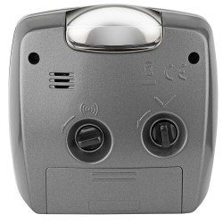 ATRIUM Alarm Clock - Analogue - Anthracite - Without Ticking Sound - Build-up Beep - Alarm - Snooze - A251-4