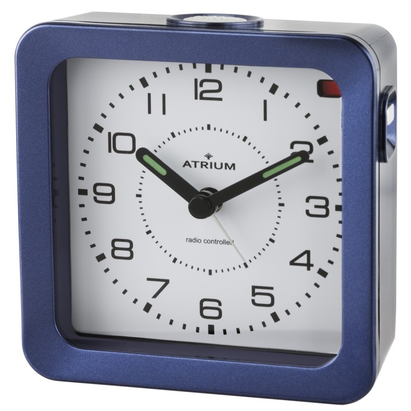 ATRIUM Wecker - Funkgesteuert - Analog - Blau - Aufbauton - Schlummerfunktion - A660-5