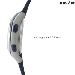 Sinar Watch - Digital - Blue / Grey - 10 Bar Waterproof - Ø 36 mm - Adjustable Strap (13-18.5 cm) - XE-64-2