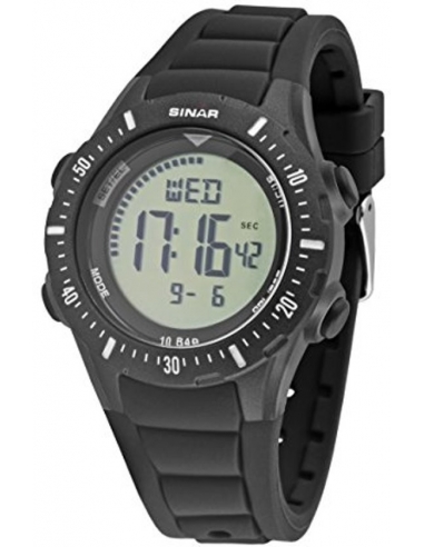 Sinar Digitaal horloge 40 mm 100 meter zwart - XR-12-1