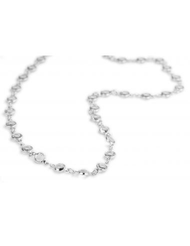 Traveller Necklace Platinum plated with Crystals from Preciosa - 157288