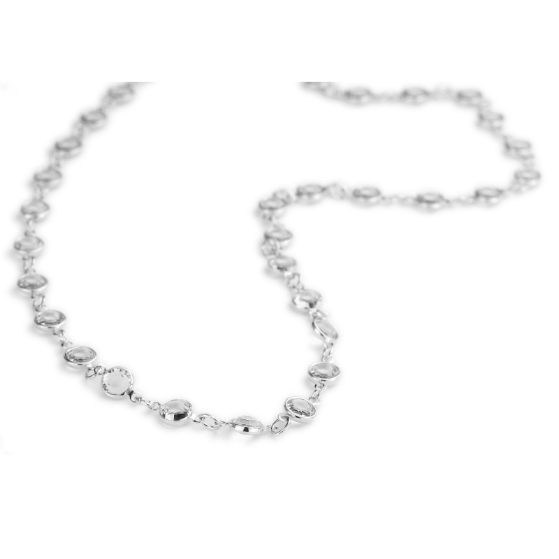Traveller Collier platiniert mit Kristalle - 157288
