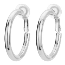 Traveller Ohrclip Creolen rhodiniert 33mm