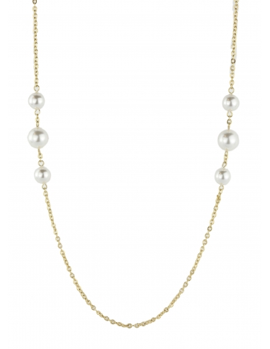 Traveller Necklace - Pearls - 90 cm - Gold plated - 114214