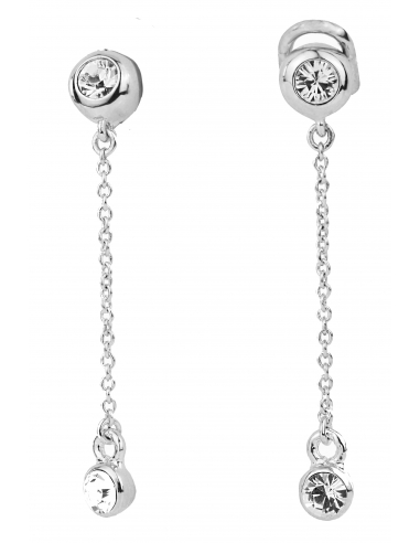 Traveller Drop clip earrings Platinum plated - 157398