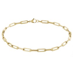 Traveller Dames Ketting - Edelstaal - Verguld - 48cm - Schakels