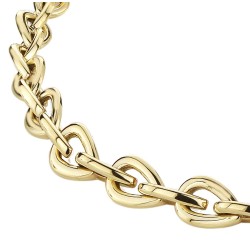 Traveller Collier - Edelstahl - Vergoldet - 49 cm - Ovale Glieder - 181009