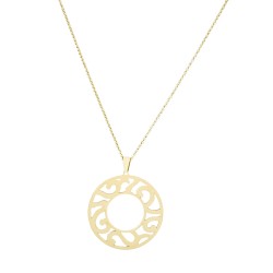 Traveller Dames Ketting met Hanger - Edelstaal - Verguld - Sierlijk Design - 70-80 cm