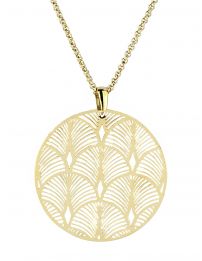 Traveller Ketting met Hanger Dames Edelstaal Goudkleurig 50/60 cm 181024