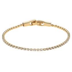 Traveller Armband Damen - Tennis Armband - Vergoldet - Kristalle - 17+2,5cm