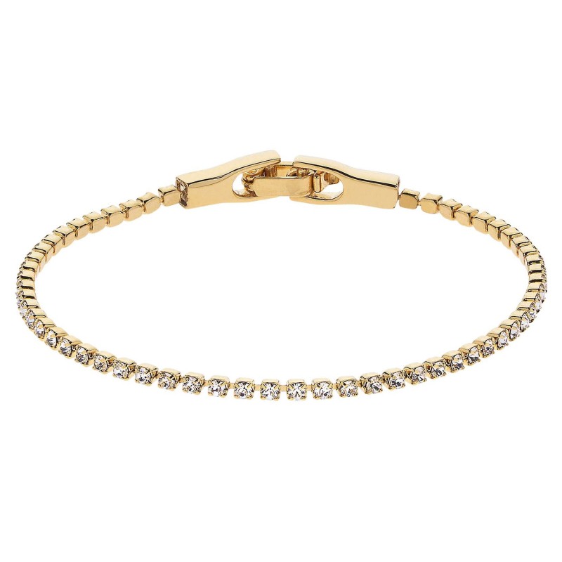 Traveller Armband Dames - Tennisarmband - Goudkleurig - Preciosa Crystals - 157416