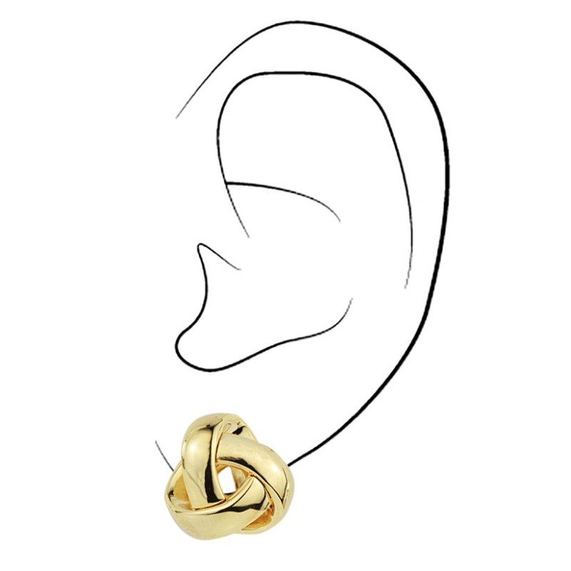 Traveller Clip-on Earrings - Gold Pplated - 16 mm