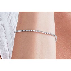 Traveller Armband Dames - Tennisarmband - Zilverkleurig - Preciosa Crystals - 157417