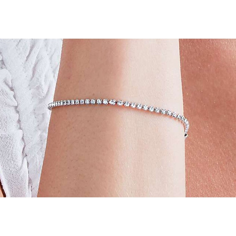 Traveller Tennis Armband Damen Platiniert - Kristalle 157417