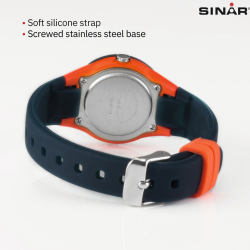 Sinar Watch - Analogue - Dark Blue / Orange - 29 mm - 10 Bar - Adjustable Strap 12-17,5 cm