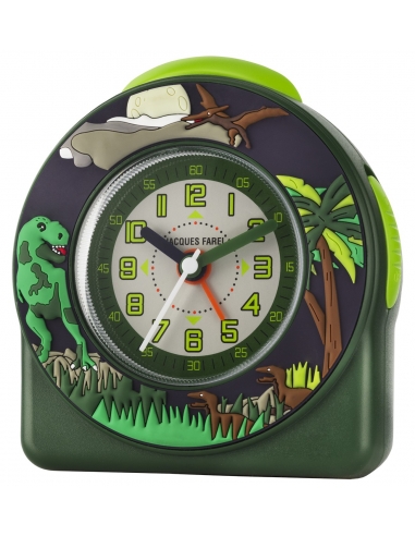 JACQUES FAREL Kinder-Wecker T-Rex Dino grün Analog Quarz ACW 44
