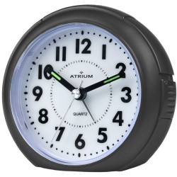 ATRIUM Wecker Analog Schwarz ohne Ticken - A240-7