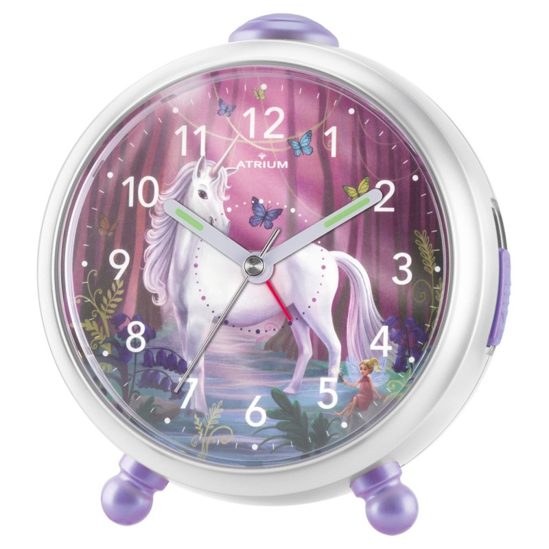 ATRIUM Kinder Wecker Einhorn Lila/Weiss - A932-0