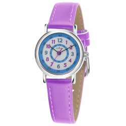 ATRIUM Children's Watch - Girls - Purple - Analogue - 5 Bar - Learning Dial