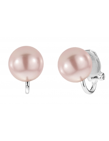 Osira Pearl clip earring - 10mm Rose - Platinum plated - 118004/L