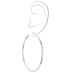 Osira Hoops - Platinum plated - 65mm - 156658/L